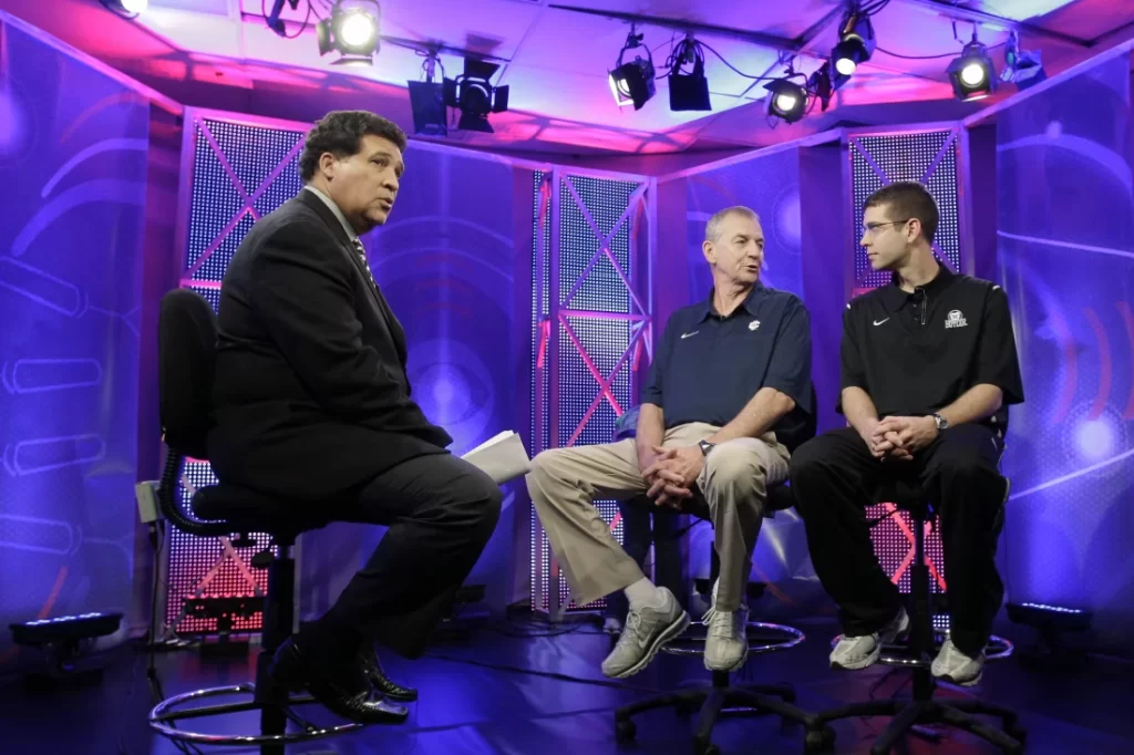 Renowned sportscaster Greg Gumbel left in a talk show in New Jersey