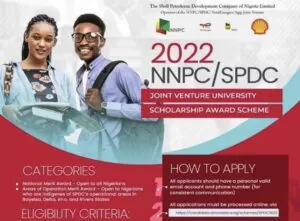 Dealine Application For 2023 NNPC/SPDC Scholarship Scheme