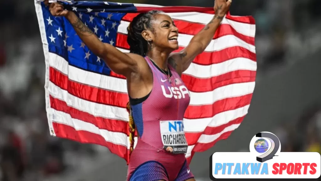 american sprinter richardson wins 100m in budapest _png