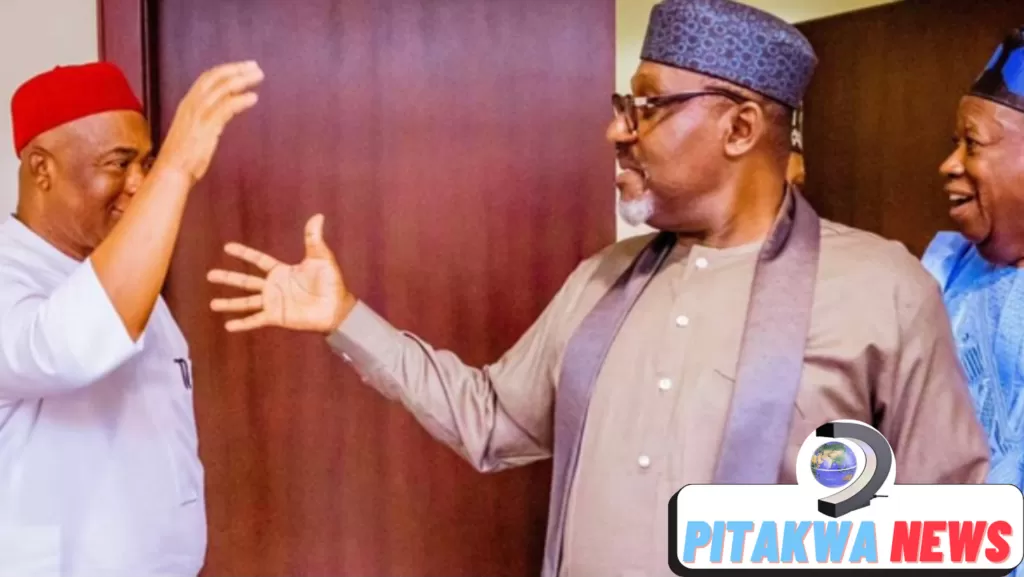 rochas and uzodimma meets in aso villa, ahead of imo state governorship election _png