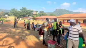 (photos) kogi polls_ inec officials stranded, jostle for transportation to polling units_png
