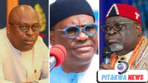 file photo of chairman of rivers state traditional rulers, sergeant awuse, gov fubara and fct wike_png