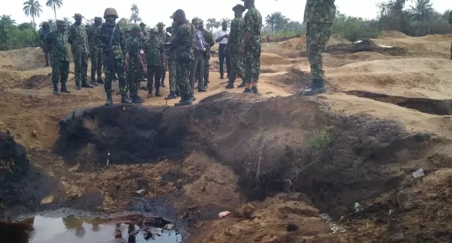 Army Discovers Over 40 Crude Oil Wells In Rumuekpe