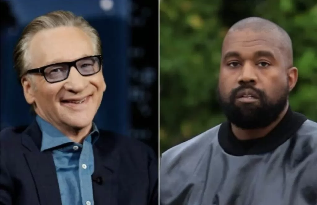 File photo of Bill Maher and Kanye West