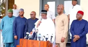 Fubara, Makinde, Fintiri, and Obaseki Present At The PDP Governors Forum Held In Abuja
