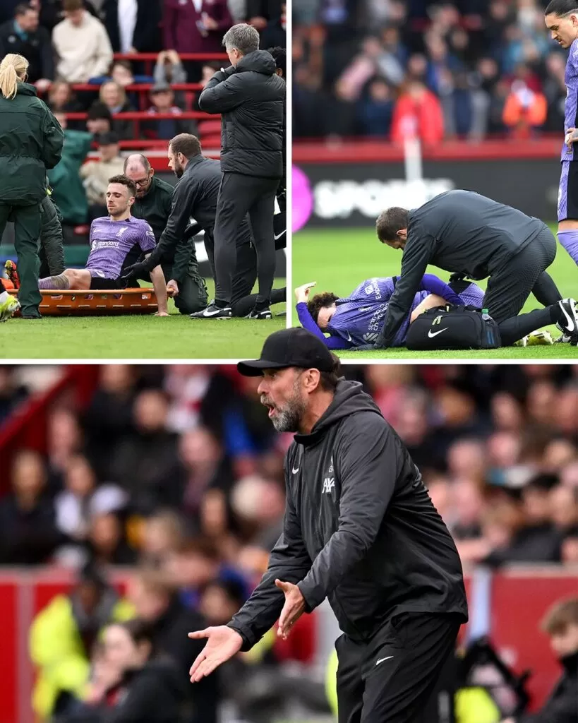 Liverpools Diogo Jota Curtis Jones And Darwin Nunez Were Forced Off Through Injury At Brentford