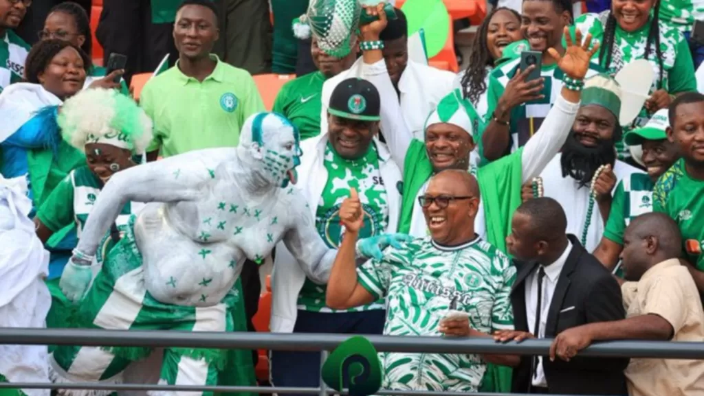 Peter Obi Spotted At The Stadium In The Game Between Nigeria vs Angola