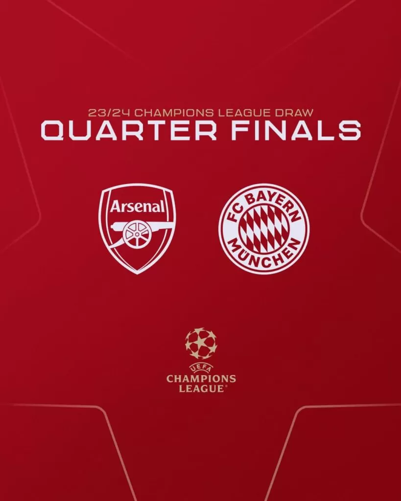 Arsenal Vs Bayern Munich Champions League Quarterfinal