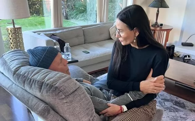 Bruce Willis pictured in rare family photos with Demi Moore for 69th birthday