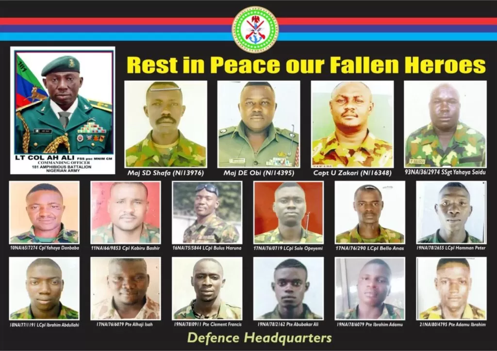 Defence HQ Releases Full List Of Military Personnel Killed in Okuama Community in Delta State