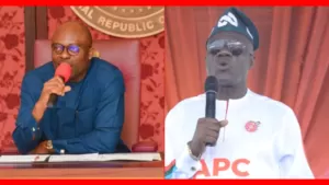 File photo of Governor Fubara and APC Caretaker Chairman Tony Okocha