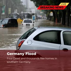 Germany Flood; 4 Dead and Thousands Flee From Homes