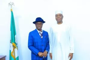 Minister Wike Leads Delegates From FCT to The Residence of Bukola Saraki