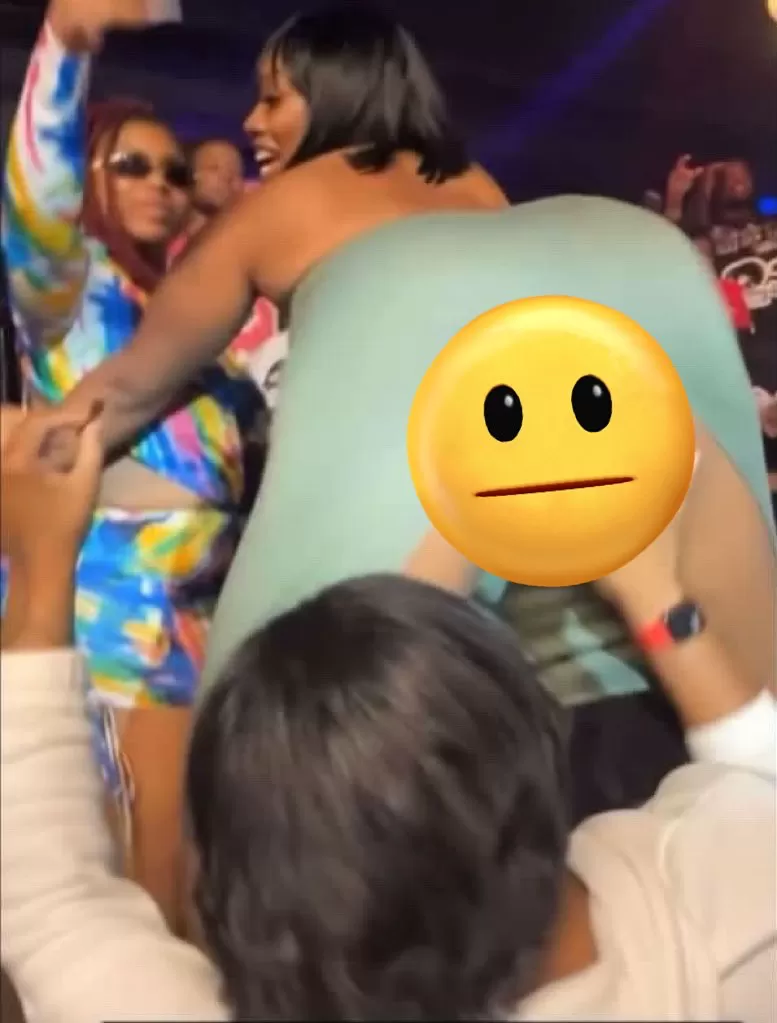 A woman goes to a club concert without undies