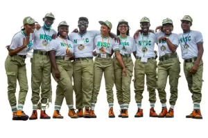 File photo of NYSC members with their 7:7