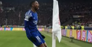 Dembele celebrates goals for PSG