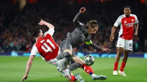 Arsenal Stuns Real Madrid with 3-0 Victory in Champions League Quarterfinal